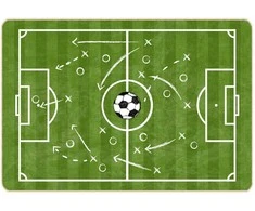 Vaikiškas kilimas, žalias, 160x230cm, futbolo aikštelė