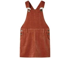 Vaikiškas kombinezonas-suknelė, smėlio spalvos, velvetas, 104 dydžio