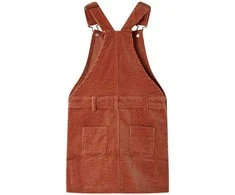 Vaikiškas kombinezonas-suknelė, smėlio spalvos, velvetas, 116 dydžio
