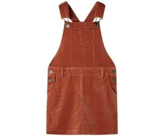 Vaikiškas kombinezonas-suknelė, smėlio spalvos, velvetas, 116 dydžio