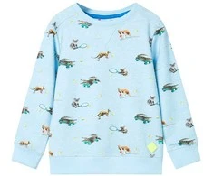 Vaikiškas sportinis megztinis, mėlynos spalvos mišinys, 128 dydžio