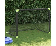Vaikiški futbolo vartai, juodi, 90x64x64cm, sulankstomi