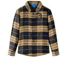 Vaikiški languoti marškiniai, geltonos ir juodos spalvos, 92 dydžio