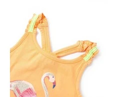 Vaikiški marškinėliai be rankovių, ryškiai oranžiniai, 116 dydžio