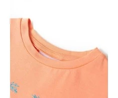 Vaikiški marškinėliai, persikinės spalvos, 140 dydžio