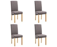 Valgomojo kėdės, 4vnt., taupe spalvos, audinys