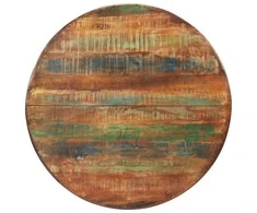 Valgomojo stalas, 110x78cm, perdirbta mediena ir plienas
