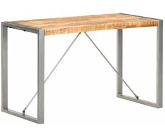 Valgomojo stalas, 120x60x75cm, neapdorota mango mediena