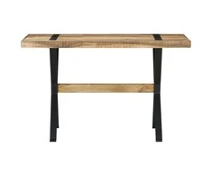 Valgomojo stalas, 120x60x76cm, neapdorota mango mediena