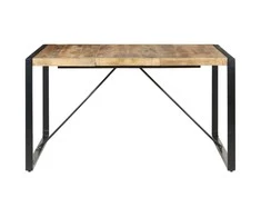 Valgomojo stalas, 140x140x75cm, neapdorota mango mediena