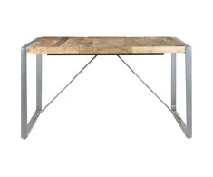 Valgomojo stalas, 140x140x75cm, neapdorota mango mediena