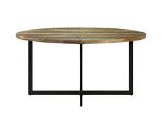 Valgomojo stalas, 150x75cm, perdirbtos medienos masyvas
