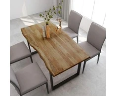 Valgomojo stalas, 154x80x76cm, akacijos medienos masyvas