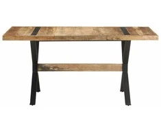 Valgomojo stalas, 160x80x76cm, neapdorota mango mediena