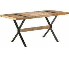 Valgomojo stalas, 160x80x76cm, neapdorota mango mediena