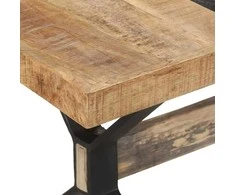 Valgomojo stalas, 160x80x76cm, neapdorota mango mediena