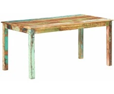 Valgomojo stalas, 160x80x76cm, perdirbtos medienos masyvas