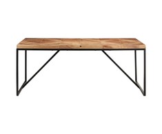 Valgomojo stalas, 180x90x76cm, akacija ir mango mediena