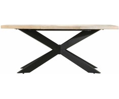 Valgomojo stalas, 180x90x76cm, baltintos mango medienos masyvas