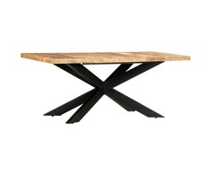 Valgomojo stalas, 180x90x76cm, neapdorotas mango masyvas