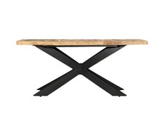 Valgomojo stalas, 180x90x76cm, neapdorotas mango masyvas