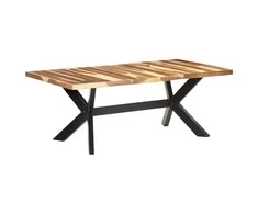 Valgomojo stalas, 200x100x75cm, mediena su medaus apdaila