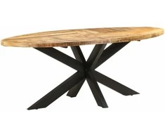 Valgomojo stalas, 200x100x75cm, neapdorota mango mediena