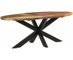 Valgomojo stalas, 200x100x75cm, perdirbtos medienos masyvas