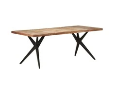 Valgomojo stalas, 200x90x76cm, perdirbtos medienos masyvas