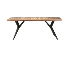 Valgomojo stalas, 200x90x76cm, perdirbtos medienos masyvas