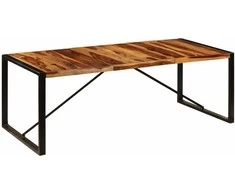 Valgomojo stalas, 220x100x75cm, rausv. dalb. medienos masyvas