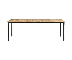 Valgomojo stalas, 220x100x76cm, neapdorota mango mediena