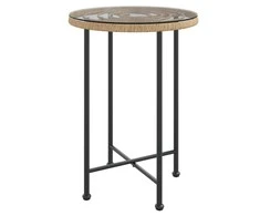 Valgomojo stalas, 55cm skersmens, grūdintas stiklas ir plienas