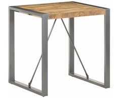 Valgomojo stalas, 70x70x75cm, neapdorota mango mediena