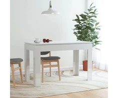 Valgomojo stalas, baltos spalvos, 120x60x76cm, apdirbta mediena