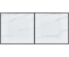 Valgomojo stalas, baltas, 160x80x75cm, grūdintas stiklas