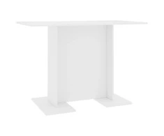 Valgomojo stalas, baltos spalvos, 110x60x75cm, apdirbta mediena