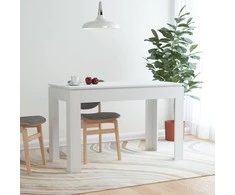 Valgomojo stalas, baltos spalvos, 120x60x76cm, apdirbta mediena