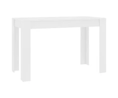 Valgomojo stalas, baltos spalvos, 120x60x76cm, apdirbta mediena