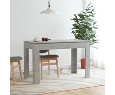 Valgomojo stalas, betono pilkas, 120x60x76cm, apdirbta mediena