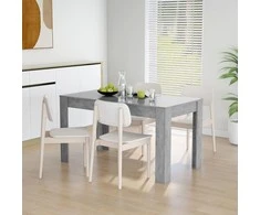 Valgomojo stalas, betono pilkos spalvos, 140x74,5x76cm, MDP