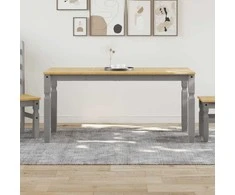 Valgomojo stalas Corona, pilkas, 160x80x75cm, pušies masyvas
