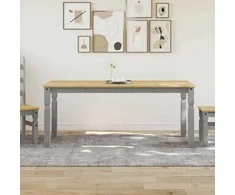 Valgomojo stalas Corona, pilkas, 180x90x75cm, pušies masyvas