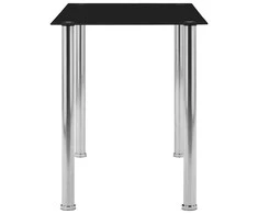Valgomojo stalas, juodas, 120x60x75cm, grūdintas stiklas