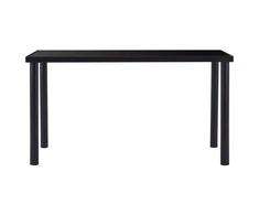 Valgomojo stalas, juodas, 140x70x75cm, grūdintas stiklas