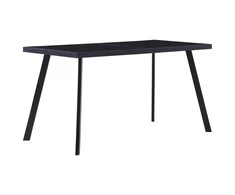 Valgomojo stalas, juodas, 140x70x75cm, grūdintas stiklas
