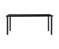 Valgomojo stalas, juodas, 180x90x75cm, grūdintas stiklas