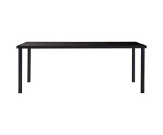 Valgomojo stalas, juodas, 200x100x75cm, grūdintas stiklas