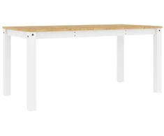 Valgomojo stalas Panama, baltas, 160x80x75cm, pušies masyvas