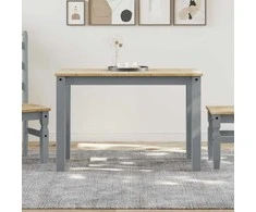 Valgomojo stalas Panama, pilkas, 117x60x75cm, pušies masyvas